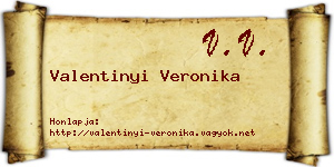 Valentinyi Veronika névjegykártya